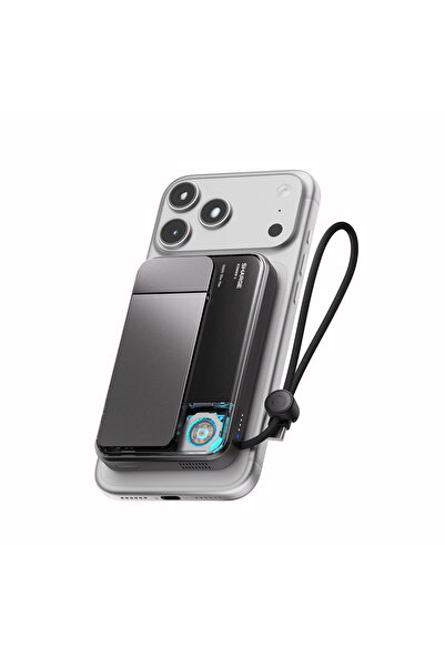 Sharge Icemag 3 Soğutucu Fanlı Standlı 10000 mAh Qi2 25W MagSafe Uyumlu Şeffa...