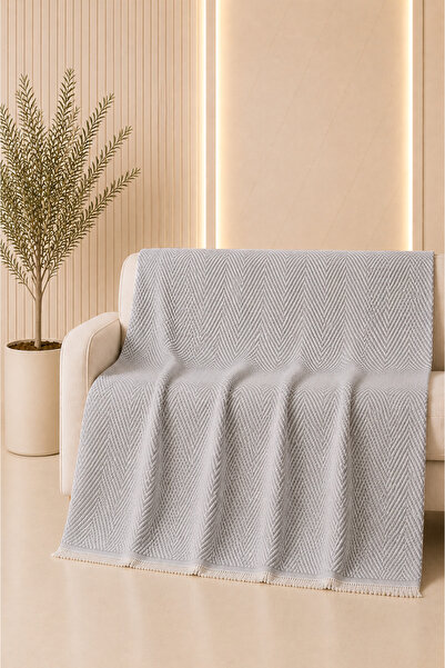 Bumedo Cotton Multi-Purpose Sofa Cover – Zigzag Patterned Sofa Shawl, Sofa Be...