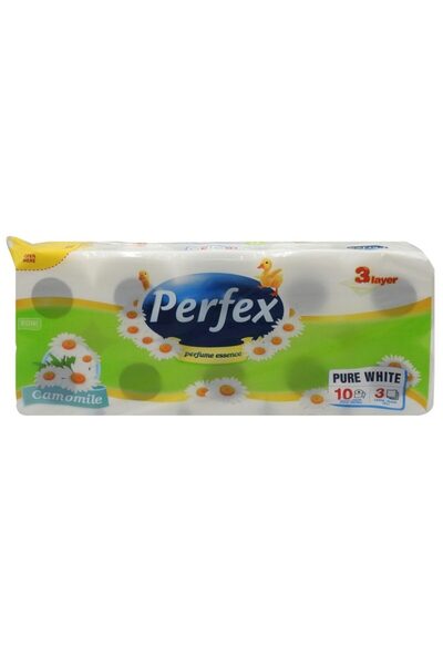 PS Products Perfex Hartie Igienica 3STR 10 buc Camomile,