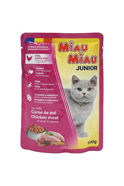 Vader Plic, Miau Miau Hrana Pisici in Sos, 100 g Juniori,