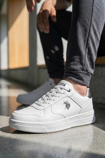 U.S. Polo Assn. حذاء رجالي كاجوال من بليز - أبيض