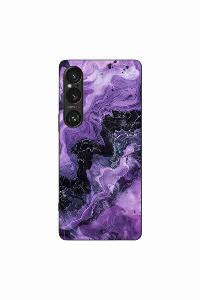 OEM Husa compatibila cu Sony Xperia 1 VI Silicon Gel Tpu Model Abstract Purpl...