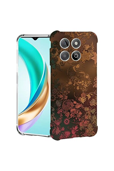 bestcase ¬Æ Husa compatibila Honor X8C, Anti Shock 1.5MM, Golden Feathers, Pr...