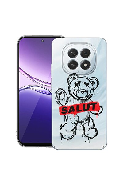 bestcase ¬Æ Husa pentru OPPO F29 cu Design Teddy Bear Salut, Clear Slim Silic...