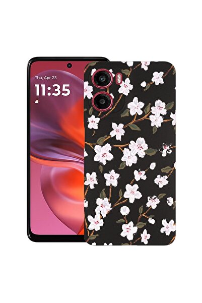 bestcase ¬Æ Husa pentru Motorola Moto G05, Spring Flower, Slim Silicon 0.8MM,...