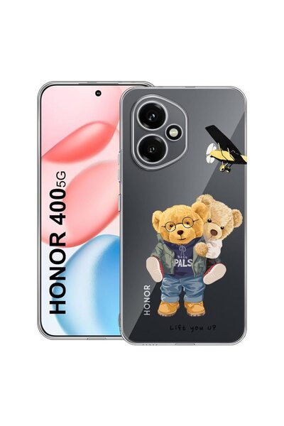 bestcase Прозрачен силиконов калъф за Honor 400, Мече Повдигни ме, 2036423 T 933