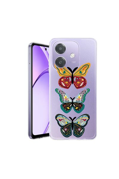 bestcase Husa pentru OPPO A40 / A40M, BestCase¬Æ Clear Silicon 2MM, Butterfly...