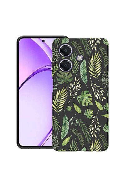 bestcase ¬Æ Husa pentru OPPO A60 5G / A40 / A40M, Green leafs, Slim Silicon 0...