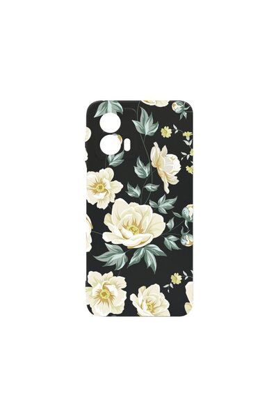 bestcase Θήκη Σιλικόνης Premium, Συμβατή με Motorola Moto G24, Σχέδιο Λουλούδ...