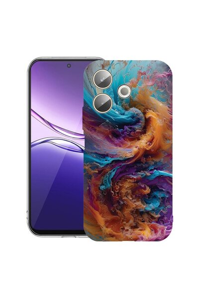 bestcase ¬Æ Husa Clear Silicon pentru OPPO A5 Pro 5G, Liquid Colors, 2042415 ...