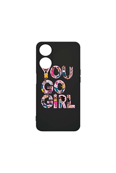 bestcase Тънък силиконов калъф 0.8ММ, съвместим с OPPO A58 5G, Girl Power, ус...