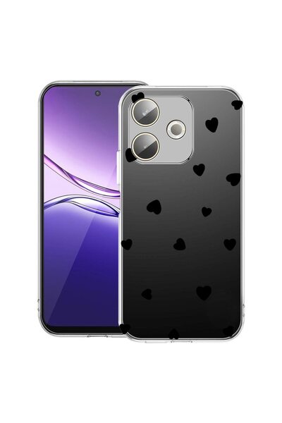 bestcase ¬Æ Husa Clear Silicon pentru OPPO A5 Pro 5G, Heart Pattern, 2042415 ...