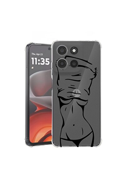 bestcase ¬Æ Husa pentru Motorola Moto G15, Anti Shock 1.5MM, Woman Body, Prot...
