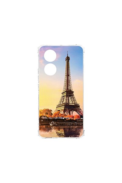 bestcase Αντικραδασμική Θήκη 1.5MM, συμβατή με OPPO A18, Πύργος του Άιφελ του...