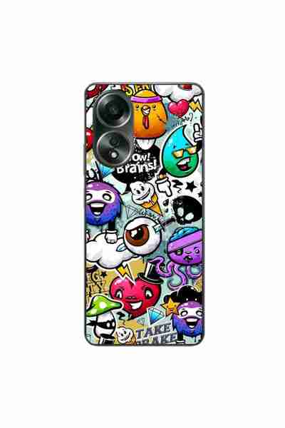 OEM Husa compatibila cu Oppo A58 4G Silicon Gel Tpu Model Pop Art Graffiti