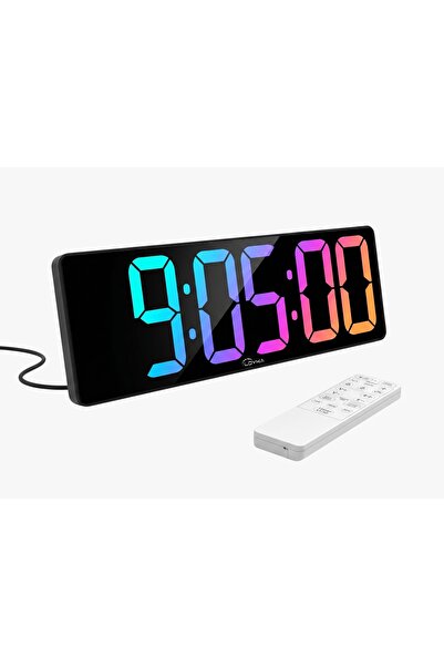 Loyka DİJİ150 RGB Renkli Büyük Ekranlı Dijital Saat | Uzaktan Kumandalı