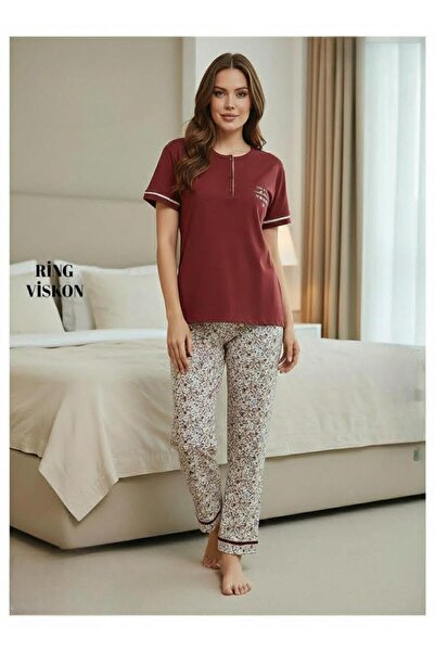 Mihra Women's Ring Viscose Buttoned Collar Short Sleeve Lycra Pajama Set 4011...