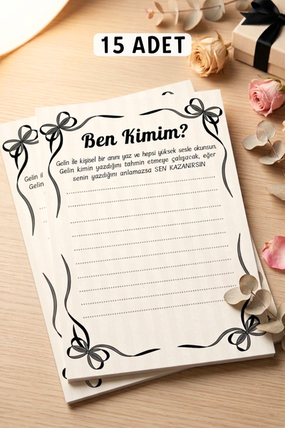 Metranya Ben Kimim ? 15 Adet Bekarlığa Veda Partisi Oyun Kartları Nedime Soru...