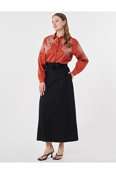 KYR Belted Canvas Skirt Black