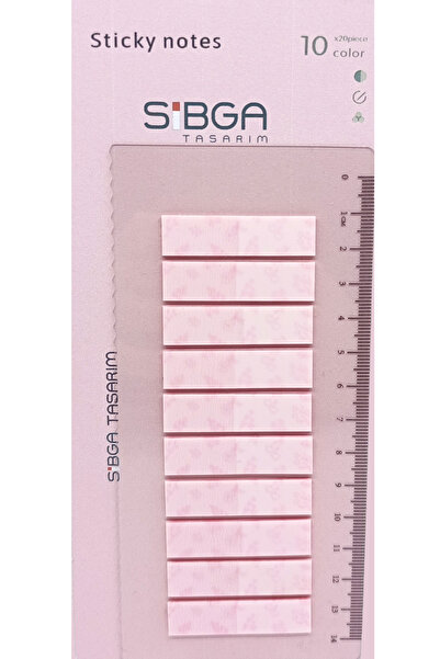 sibga tasarım Desenli Pembe Postit Post-it Post it. Kitap Ayracı Ayraç Plasti...
