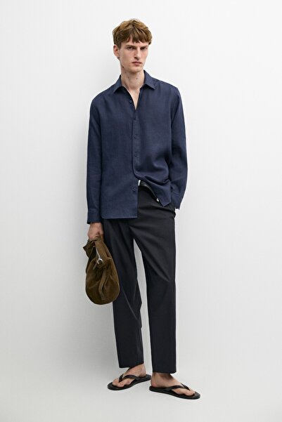 Massimo Dutti Slim fit %100 keten gömlek