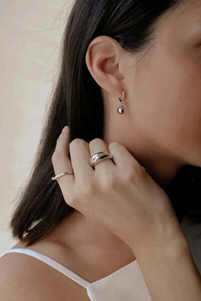Lisa&Co. Inel Argint Bold I 55 mm / Argint placat cu rodiu / Fara pietre