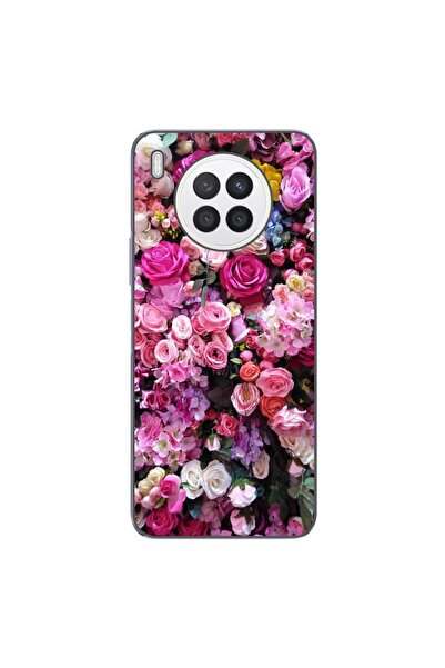 OEM Husa compatibila cu Huawei Nova 8i Silicon Gel Tpu Model Trandafiri Roz