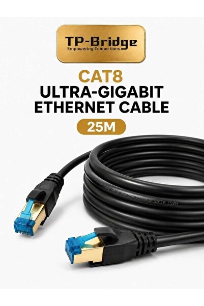 TP-BRIDGE CAT8 Ethernet Cable 25M– 24AWG OFC Copper S/FTP LSZH 2000MHz Ultra ...