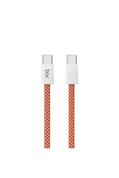 Bix T4CC 65W Type-C to Type-C Örgülü Manyetik Tasarım Hızlı Şarj ve Data Kabl...