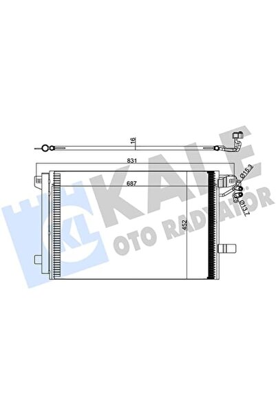 tsn Klima Radyatörü VW MultIV an V 2.0 Tdi 09-15, Transporter V 2.0 Tdi 09-15 KAL 342480 1258120