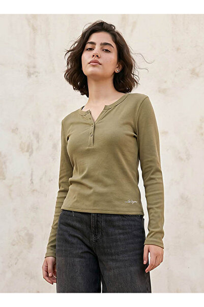 Lee Cooper Ribbed Top with Half Placket