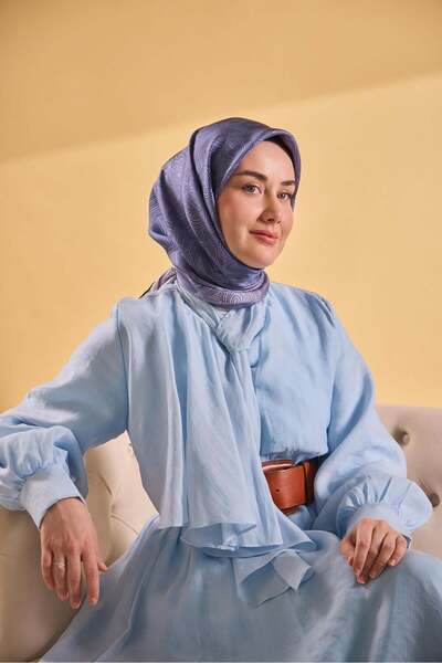 Silk Home Eșarfă Twill İpek Geo Lavanda 90x90