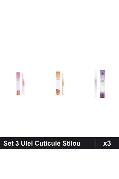 NAİLS Set 3 Ulei Cuticule Tip Stilou - Peach, Orange, Lavanda - Ingrijire Unghii