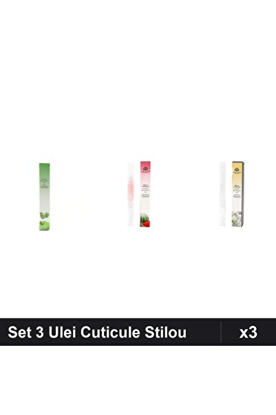 global fashion Set 3 Ulei Cuticule Tip Stilou - Mâr Verde, Pepene Verde, Jasmim
