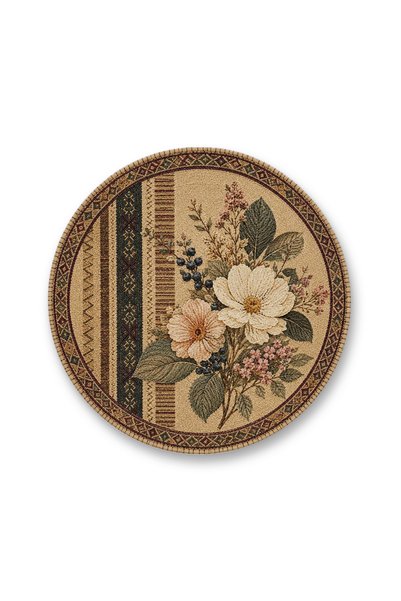 Rugs Modern Halı سجادة زخرفية دائرية حديثة منسوجة بنمط زهور من SDT sdt1481