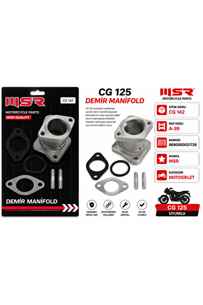 CTR CG 125 Demir Manifold MSR Karbüratör Manifoldu