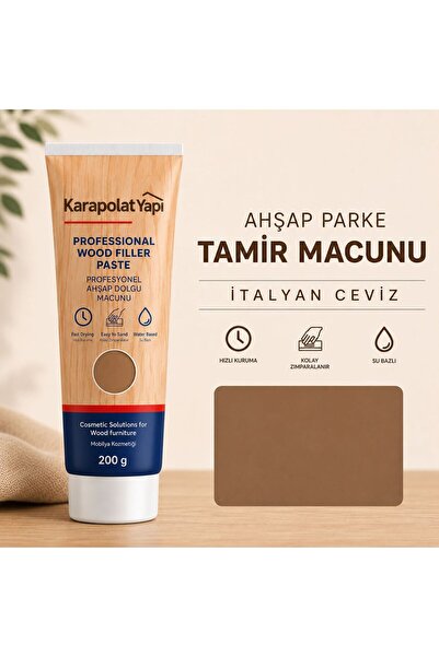KarapolatYapı İtalyan Ceviz(Açık Ceviz) Mobilya Ahşap Parke Tamir Macunu Çok ...