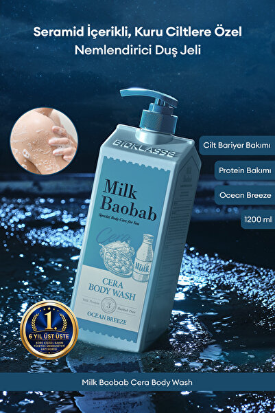 Milk Baobab Kuru Ciltlere Özel Nemlendirici Duş Jeli Cera Body Wash (Ocean Br...