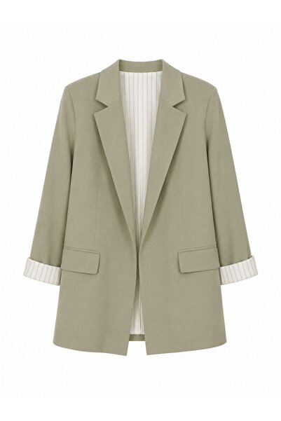 EFİL Striped Lined Linen Jacket