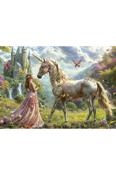 EDUCA Puzzle 500 Wr√≥≈ºka, unicorn și fluture