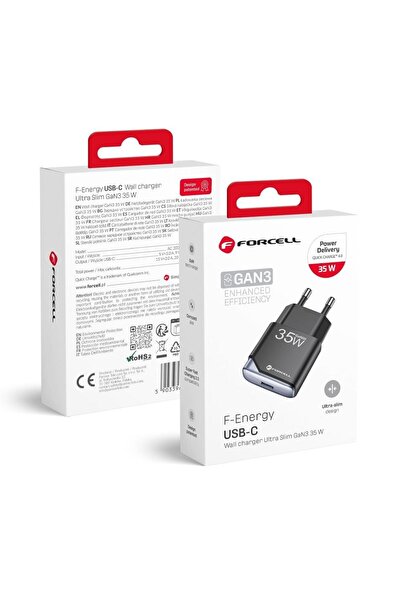 Forcell Încărcător de rețea pentru telefon F-Energy Ultra Slim GaN III USB C ...