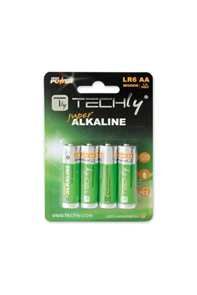Techly Baterie alcalină LR06 / AA 1,5V IBT-Kal-LR06T /4 buc./