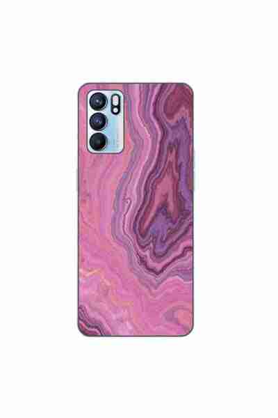 OEM Husa compatibila cu Oppo Reno6 5G Silicon Gel Tpu Model Pink Quartz Marble