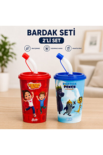 Sasta BakGelAl Rafadan Tayfa & Kaptan Pengu ve Arkadaşları Lisanslı Pipetli Ç...