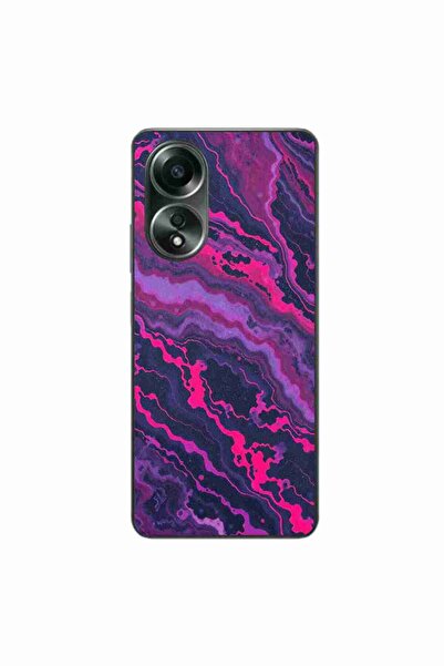 OEM Husa compatibila cu Oppo A58 4G Silicon Gel Tpu Model Midnight Rose Marble
