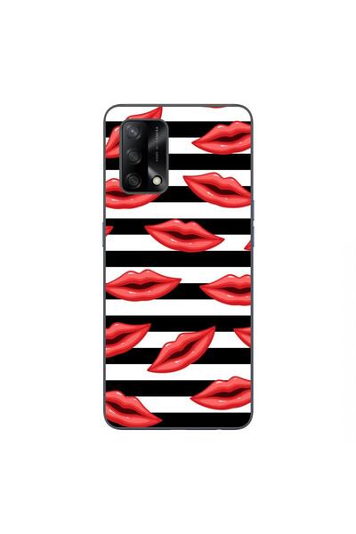 OEM Husa compatibila cu Oppo A74 4G Silicon Gel Tpu Model Striped Kisses