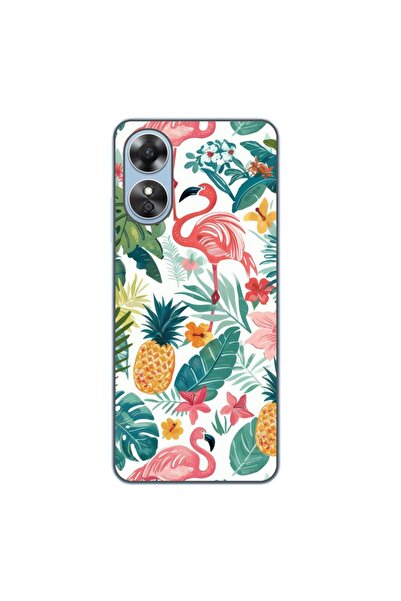 OEM Husa compatibila cu Oppo A17 Silicon Gel Tpu Model Tropical Pattern