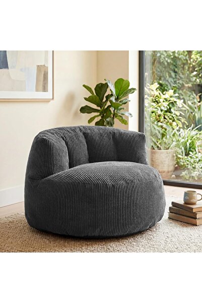 puffiber Premium Yer Pufu Fitilli Kadife Tek Kişilik Relax Koltuk 94x76 Cm