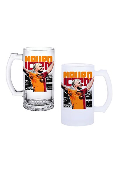 Ghostbastır Gs Yellow Red Handle Beer Glass with Frosted or Transparent Optio...