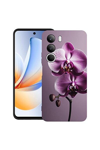 bestcase Калъф за Realme C71 с дизайн  "Розова орхидея ", TPU матов ултра тън...